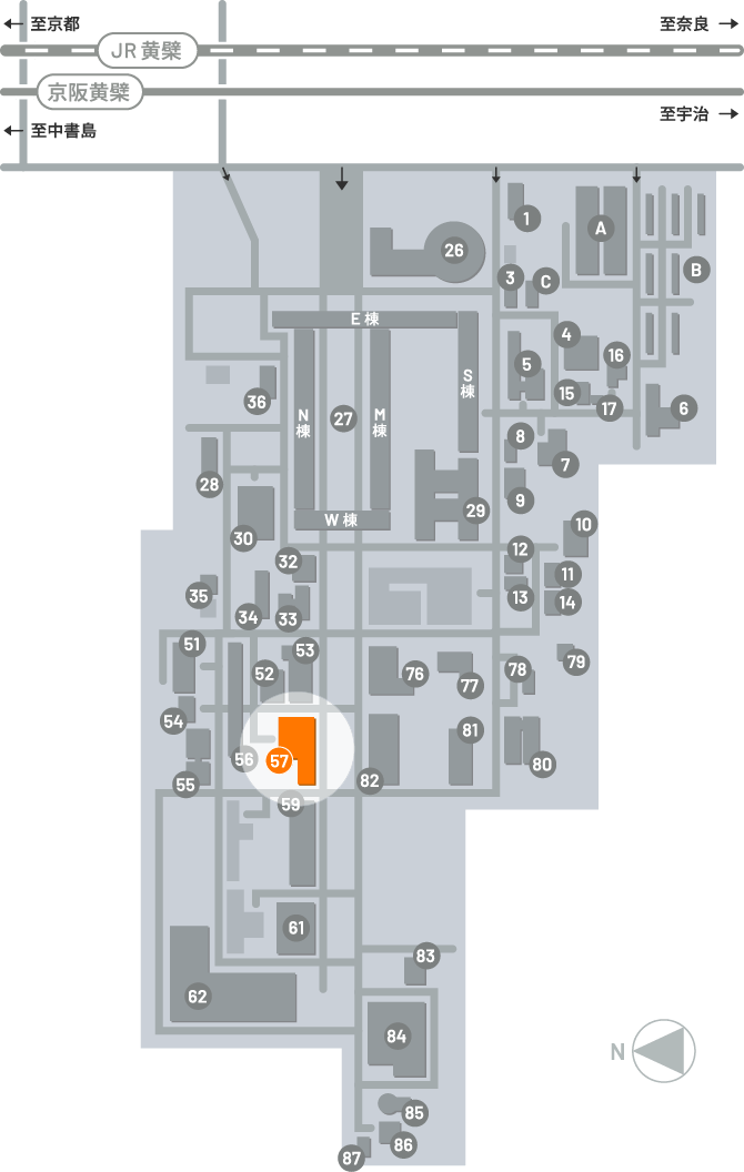 Installation Location 57 North Building 2 (partially located in the DuET experiment building in North Building 1